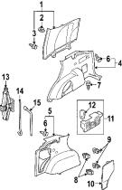 SUZUKI 76210-65J13-5PK - GUARNICION CUARTO TRAS. INT.