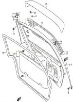 SUZUKI 84570-83E00-000 - LUNA PORTON TRASERO