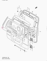 SUZUKI 84624-65J00-000 - MOLDURA LUNA TRAS. IZQ