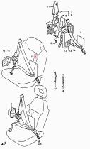 SUZUKI 84905-85C31-000 - CONJ. CINTURON SEG TRASER IZQ. JX