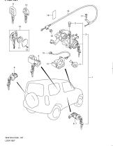 SANTANA 37106-81850-T01 - JGO.CERRADURAS JIMNY DIESEL