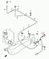 SANTANA 38436-84A00 - CABLEADO, BOMBA LAVAPARA