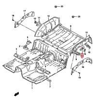 SANTANA 62331-85C00 - .REINF, SEAT BELT SIDE LH