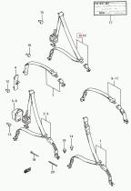 SANTANA 84904-56B61-5FJ - CONJUNTO DE CINTURON, TRASERO DERECHO
