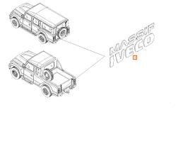 SANTANA PS-912250 - EMBLEMA TRASERO IVECO MASSIF
