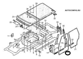 LAND ROVER ALR1063LOY - GOMA CONTORNO  PUERTA RANGE ROVER