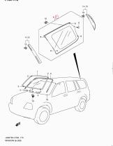SUZUKI 84570-52D01-000 - CRISTAL TRASERO VENTANA LH VERDE