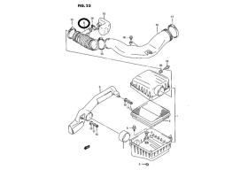 SUZUKI 13881-77E00-000 - MANGUERA,FILTRO DE AIRE,SALI