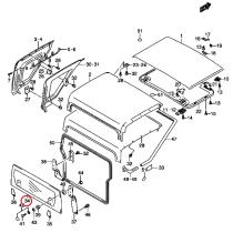 SUZUKI 84571-82A20-000 - LUNA,PORTON TRASERO
