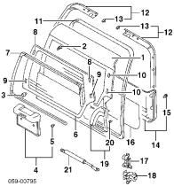 SUZUKI 84580-65D01-000 - LUNA,PORTON TRASERO