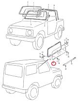 SUZUKI 84561-84C00-000 - CRISTAL,CUARTO TRAS.DER