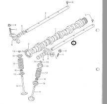 SANTANA 12870-85C00 - SHAFT, EXHAUST ROCKER ARM