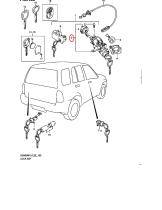 SUZUKI 37107-67850-000 - JUEGO CERRADURAS COMPLETO