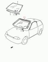 SUZUKI 84611-60B01-000 - MOLDURA PARABRISAS SUPERIOR