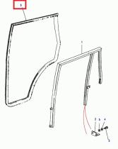 LAND ROVER ALR1065SUA - JUNTA-PUERTA TRAS., RH, MARRÓN SORREL,