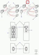 LAND ROVER YUF101521PUY - INTERRUPTOR ELEVALUNAS DERECHO