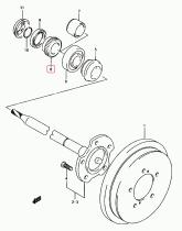 SUZUKI 43485-52D50-000 - JUNTA,RODAMIENTO DE RETENCIO