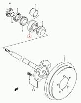 SUZUKI 43591-52D00-000 - COJINETE RUEDA TRAS.