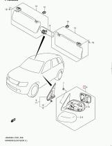 SUZUKI 84701-65J00-ZDL - CONJUNTO RETROVISOR DERECHO EN GRIS