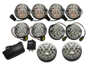 LAND ROVER GL1291 - KIT COMPLETO PILOTOS LED CRISTAL CLARO DEFENDER