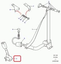 LAND ROVER EVB104150 - HEBILLAS DEL CINTURÓN DE SEGURIDAD - DELANTERO