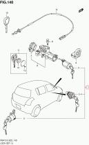 SUZUKI 37101-63821-000 - JGO.COMPLETO CERRADURAS